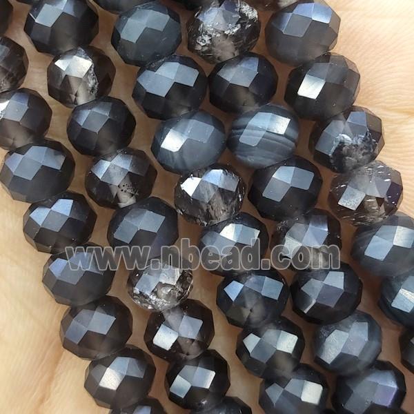 Ice Obsidian Beads Faceted Rondelle