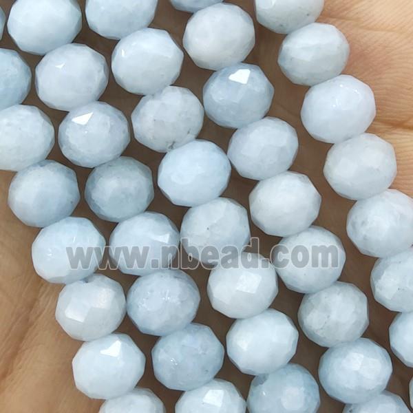 Aquamarine Beads Faceted Rondelle