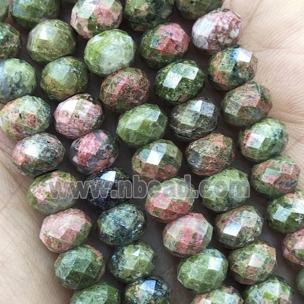 Unakite Beads Faceted Rondelle