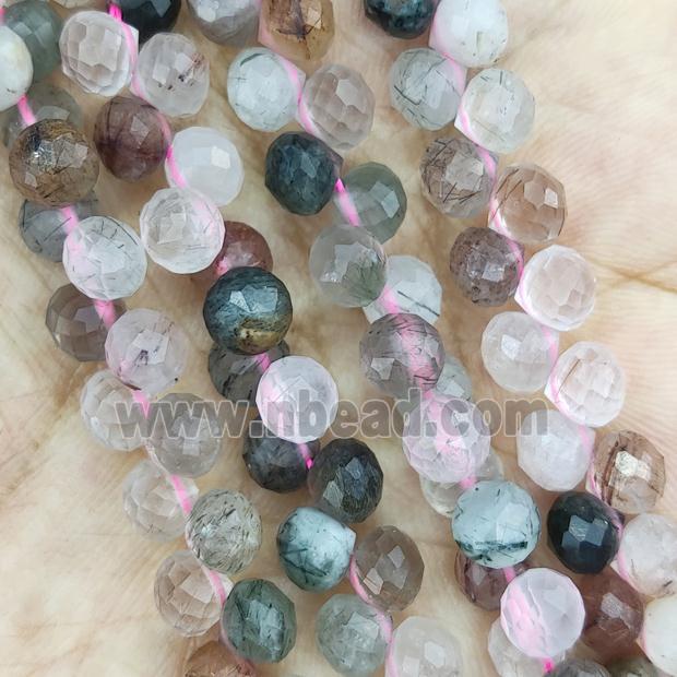 Rutilated Quartz Teardrop Beads Multicolor Topdrilled
