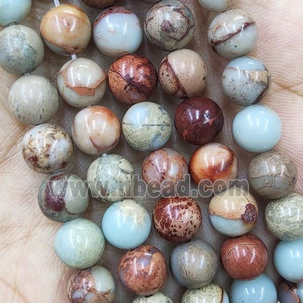 Natural Color SnakeSkin Jasper Beads Round Smooth