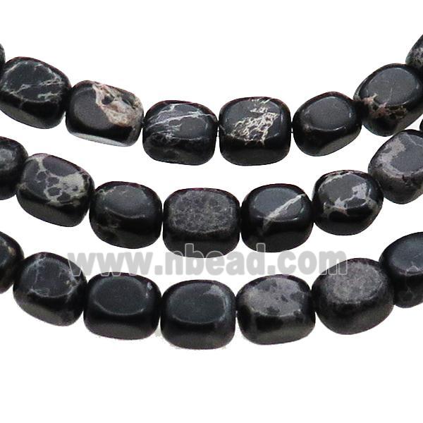 Black Imperial Jasper Beads Freeform