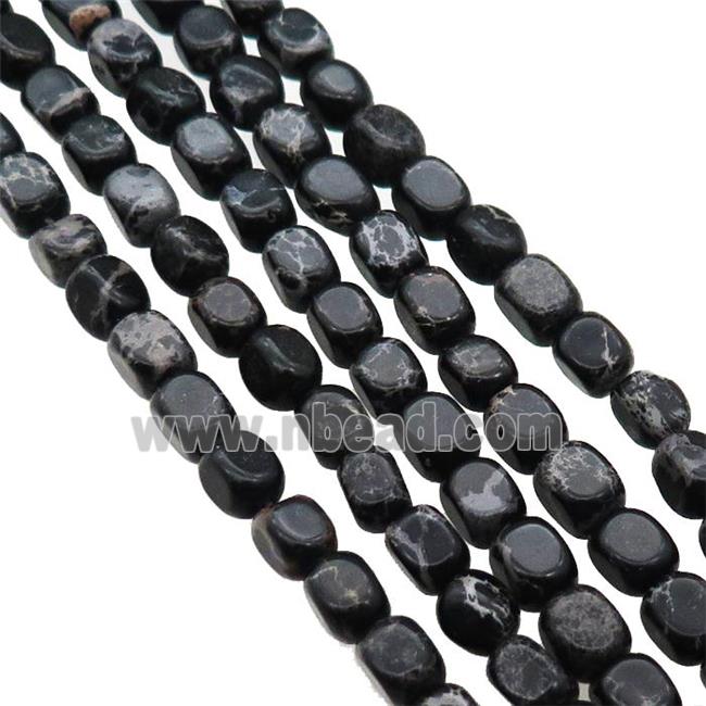 Black Imperial Jasper Beads Freeform