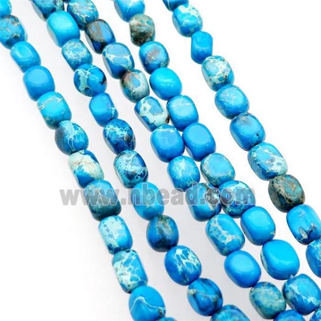 Blue Imperial Jasper Beads Freeform
