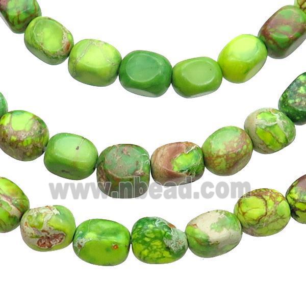 Olive Imperial Jasper Beads Freeform