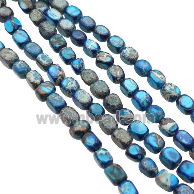 Blue Imperial Jasper Beads Freeform