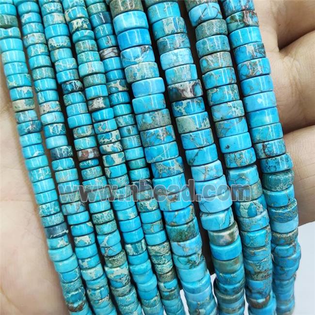 Blue Imperial Jasper Heishi Spacer Beads
