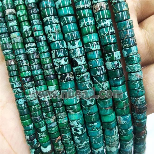 Green Imperial Jasper Heishi Spacer Beads