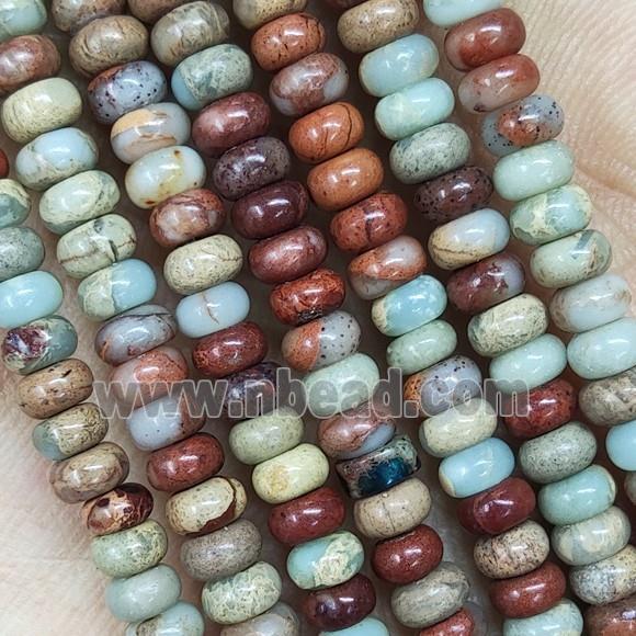Natural SnakeSkin Jasper Rondelle Beads