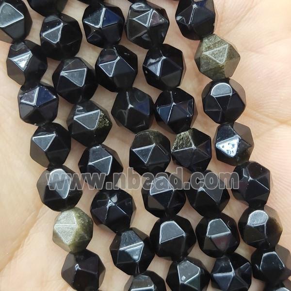 Obsidian Round Beads Cut