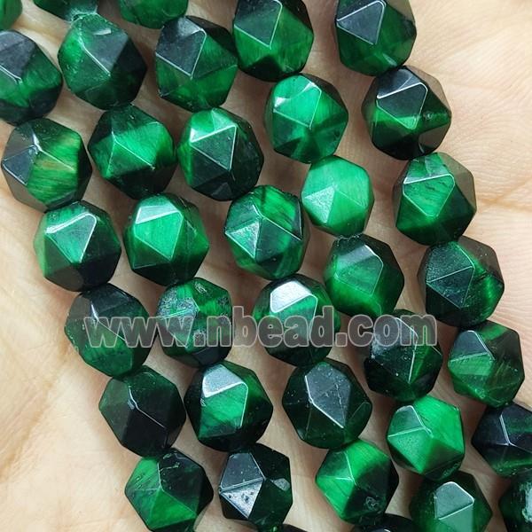 Green Tiger Eye Stone Beads Cut Round