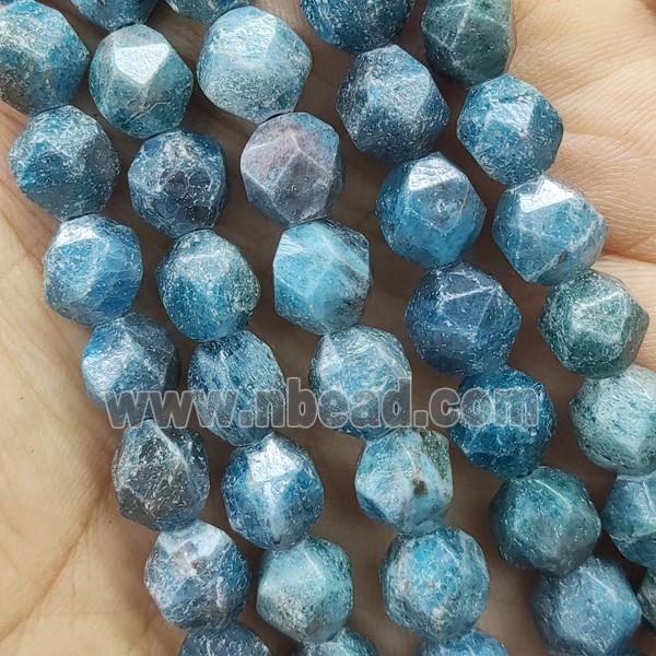 Blue Apatite Beads Cut Round