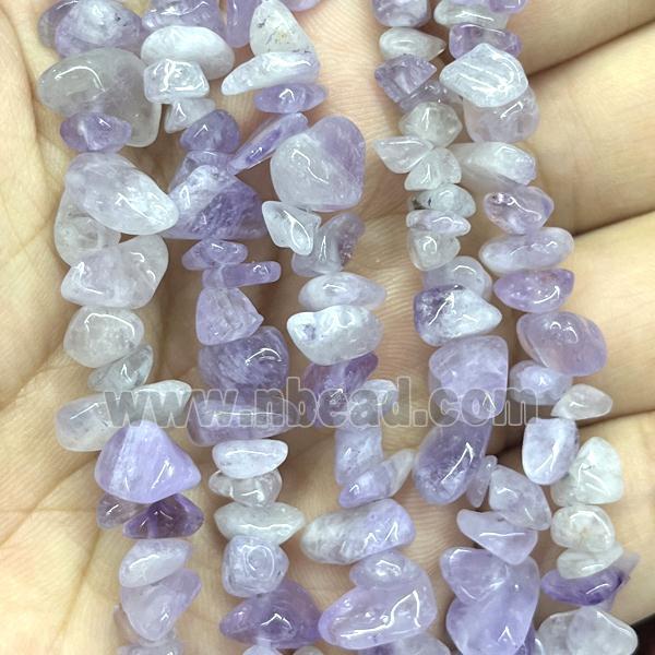 Purple Chalcedony Chip Beads Freeform