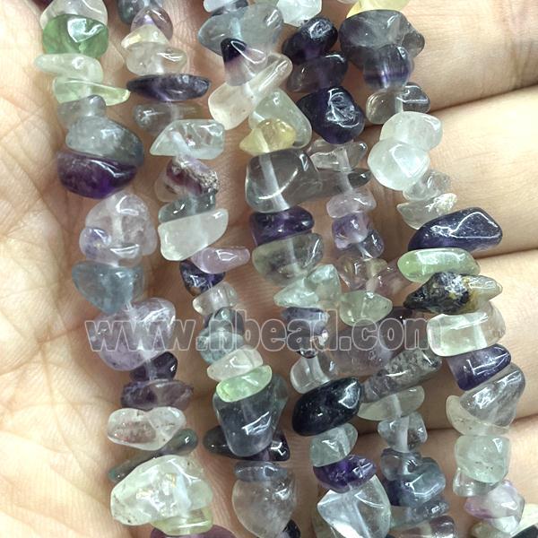 Multicolor Fluorite Chip Beads Freeform