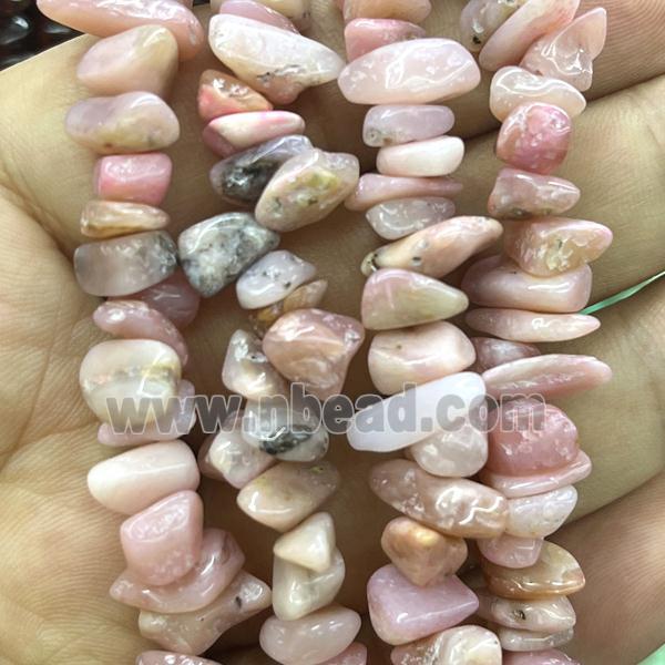 Pink Opal Chip Beads Freeform