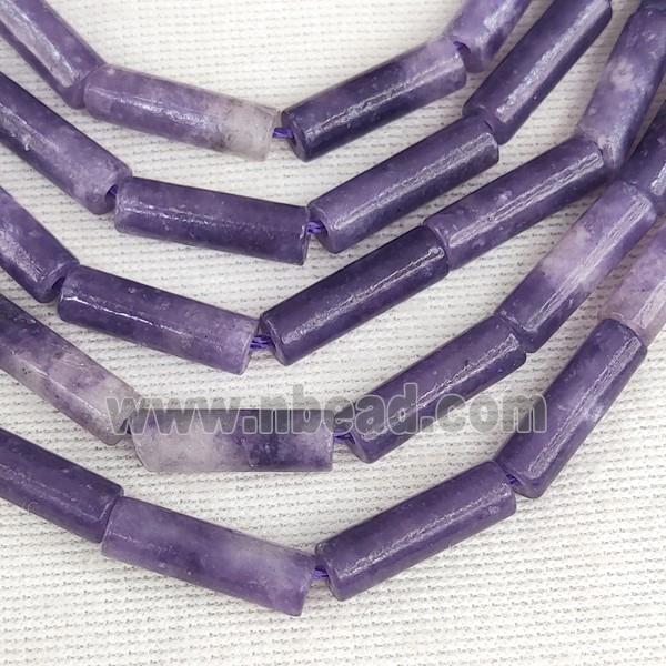 Lilac Jasper Tube Beads