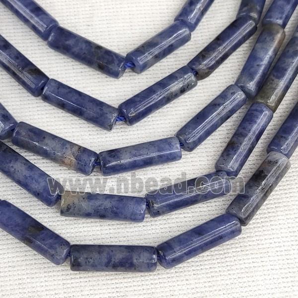 Blue Dumortierite Tube Beads