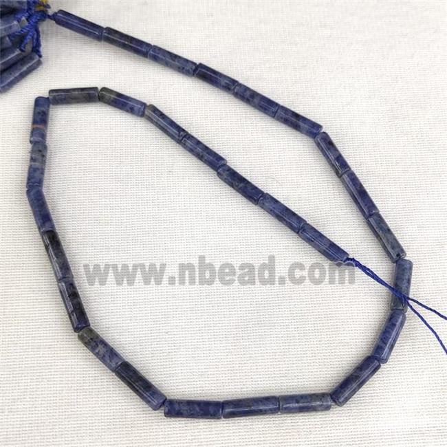 Blue Dumortierite Tube Beads
