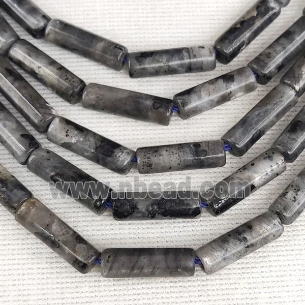 Black Labradorite Column Beads