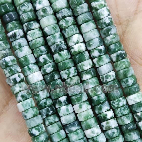 Green Dalmatian Jasper Heishi Beads