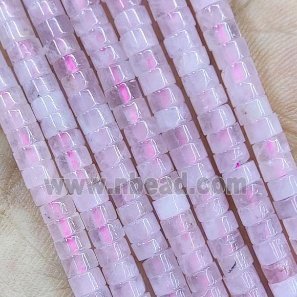 Pink Rose Quartz Heishi Spacer Beads