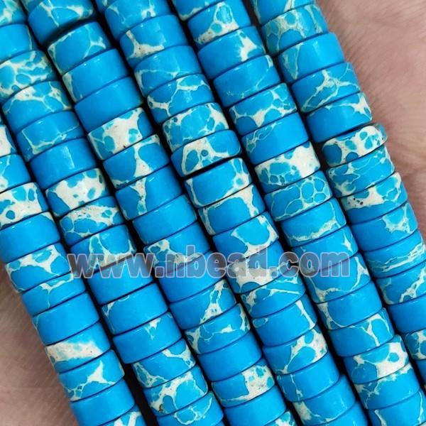 Blue Synthetic Turquoise Heishi Beads
