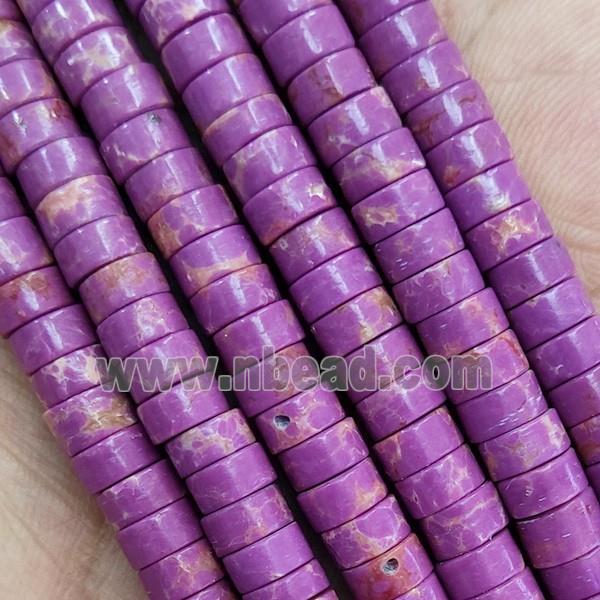 Purple Synthetic Turquoise Heishi Beads