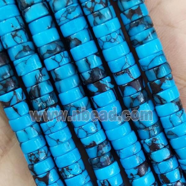 Blue Synthetic Turquoise Beads Heishi
