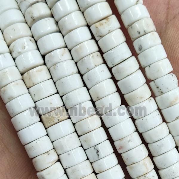 Natural White Magnesite Turquoise Heishi Spacer Beads