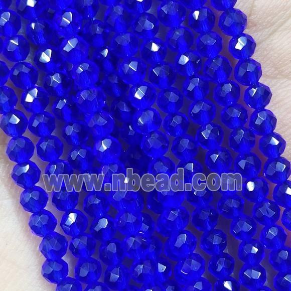 LapisBlue Crystal Glass Beads Faceted Round