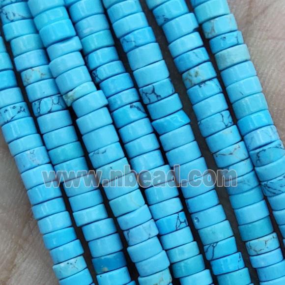 Blue Turquoise Heishi Beads Dye