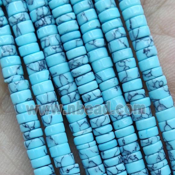 Turquoise Heishi Beads Dye Blue