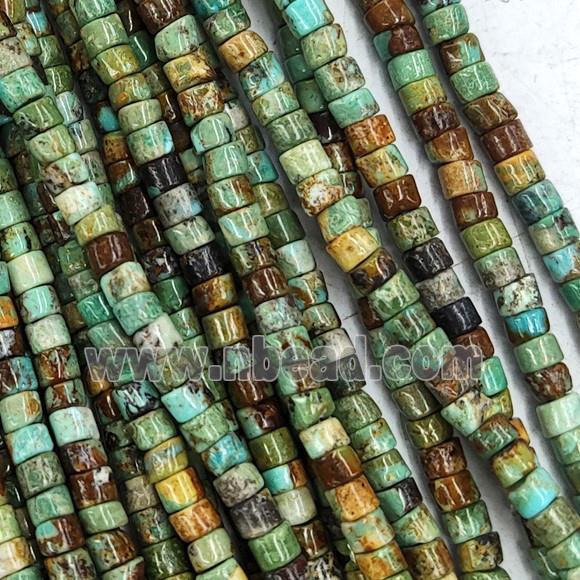 Natural Hubei Turquoise Heishi Beads Green