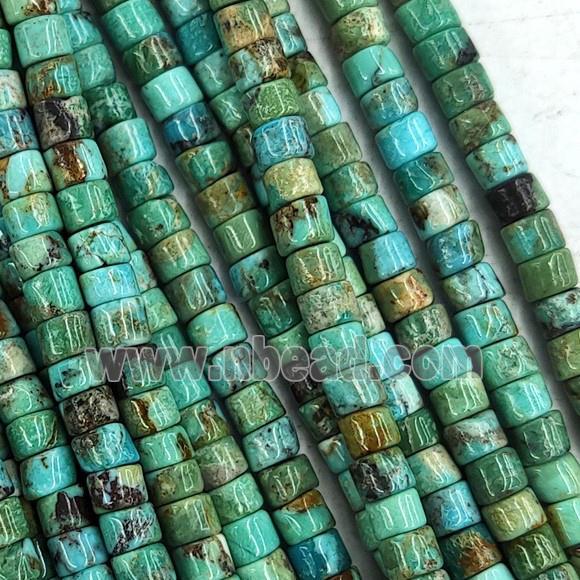 Natural Hubei Turquoise Heishi Beads Green Blue