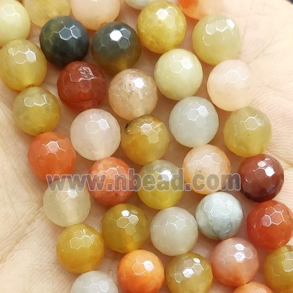 Chalcedony Beads Faceted Round