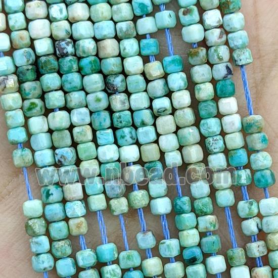 Natural Turquoise Beads Faceted Cube