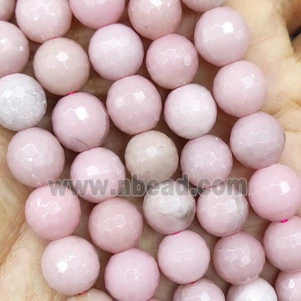 Chinese Pink Opal Beads Faceted Round