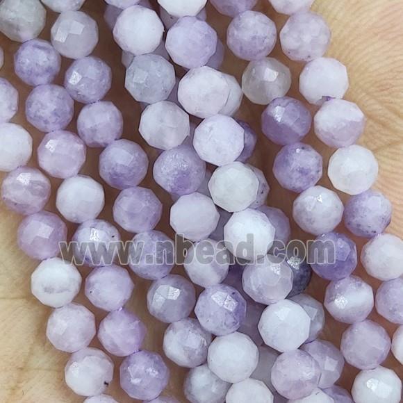 Lilac Jasper Seed Beads Faceted Round