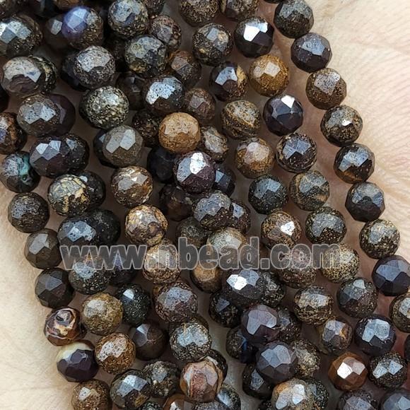 Brown Opal Beads Faceted Round