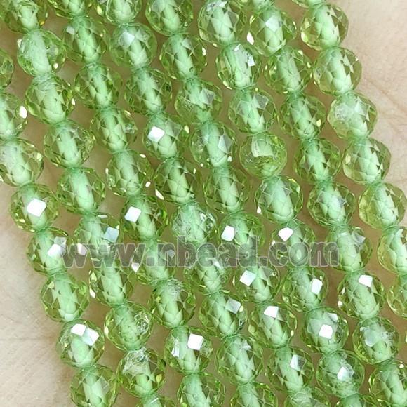 Green Peridot Beads Faceted Round A-Grade