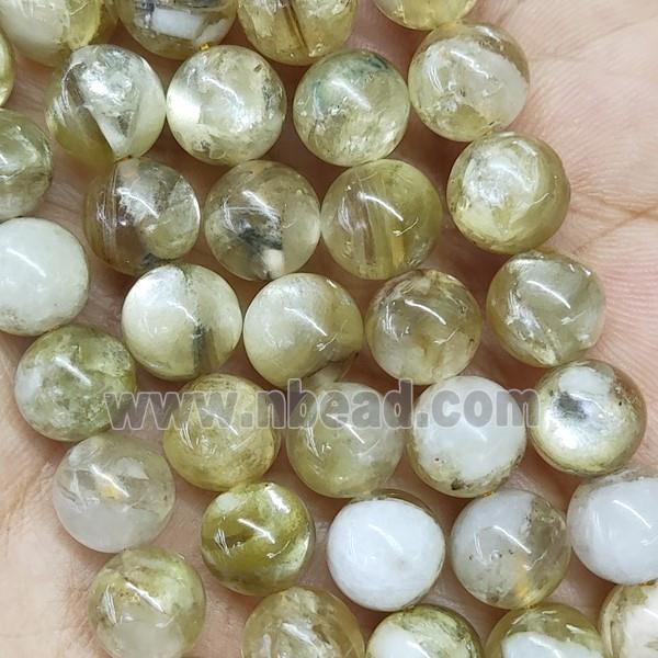 Green Lepidolite Beads Smooth Round