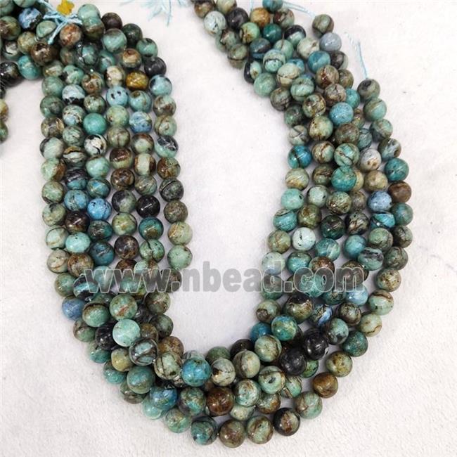 Blue Opal Beads Smooth Round