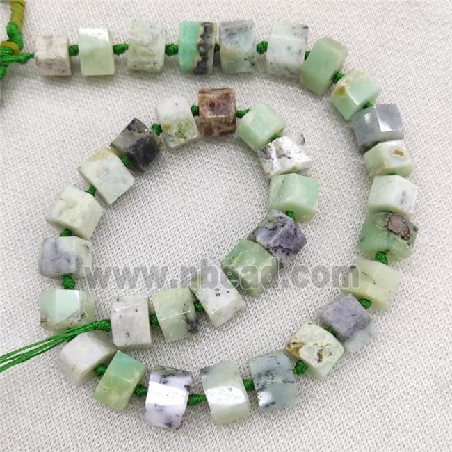 Green Opal Rondelle Beads