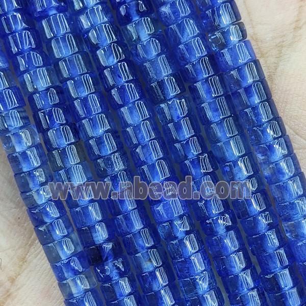 Blue Crystal Quartz Heishi Beads Dye