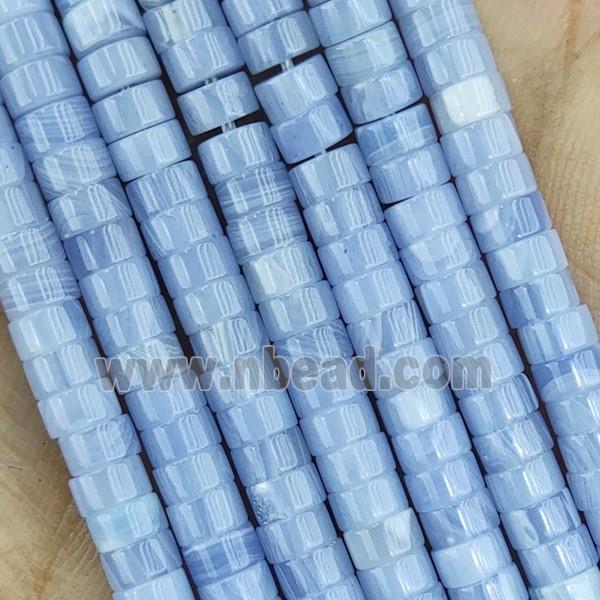 Synthetic Blue Lace Agate Heishi Beads