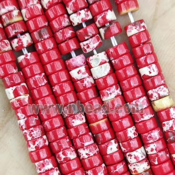 Red Dye Imperial Jasper Heishi Beads