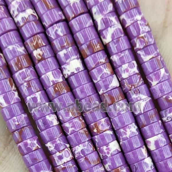 Purple Dye Imperial Jasper Heishi Beads