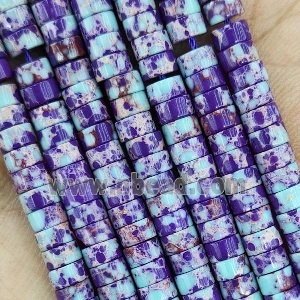 Purple Dye Imperial Jasper Heishi Beads