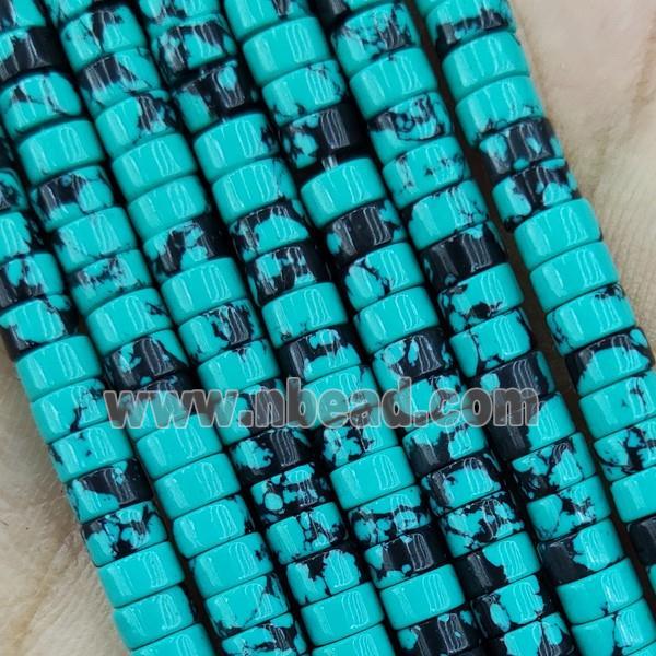 Synthetic Turquoise Heishi Beads Green