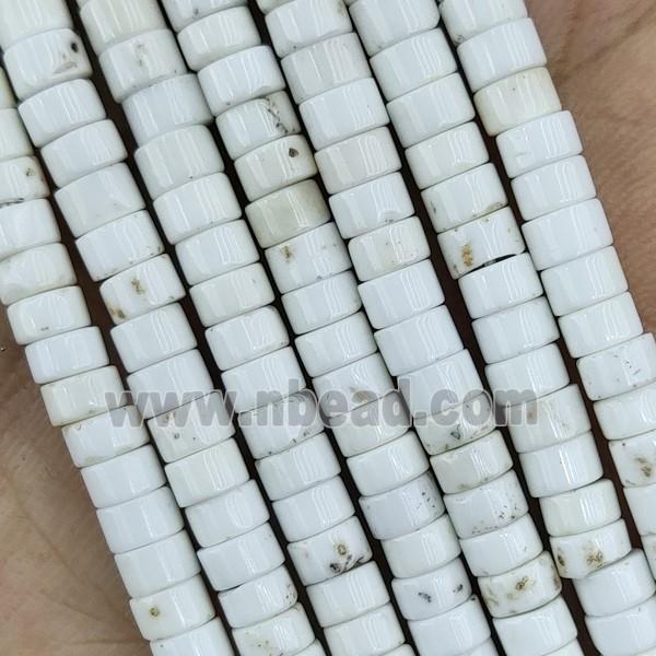 White Magnesite Turquoise Heishi Beads